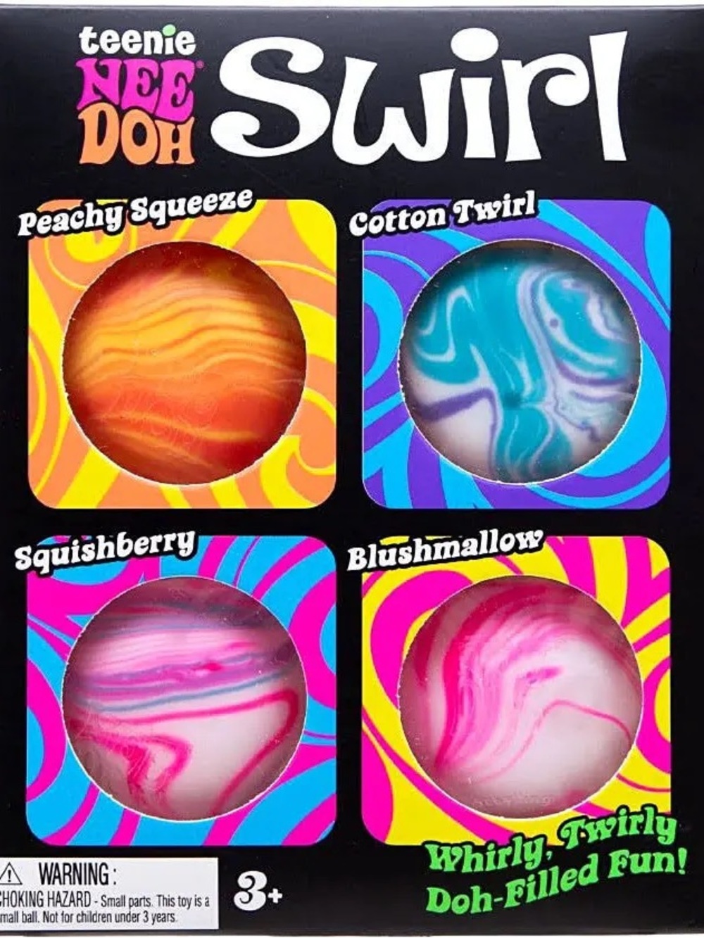 Authentic Genuine Schylling teenie Needoh Swirl 4 Pack New Sealed